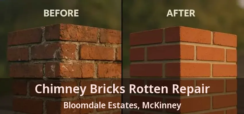 Chimney Bricks Rotten Repair Bloomdale Estates, McKinney - TX