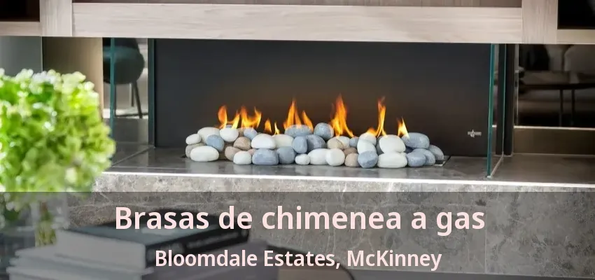 Brasas de chimenea a gas Bloomdale Estates, McKinney - TX