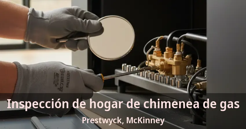 Inspección de hogar de chimenea de gas Prestwyck, McKinney - TX