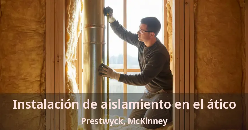 Instalación de aislamiento en el ático Prestwyck, McKinney - TX