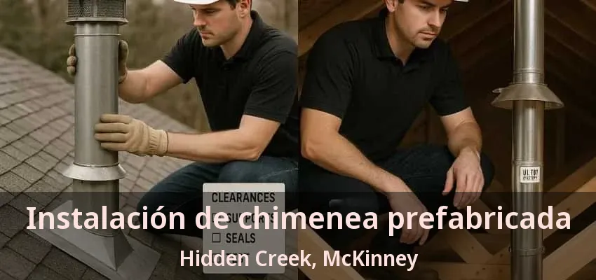 Instalación de chimenea prefabricada Hidden Creek, McKinney - TX