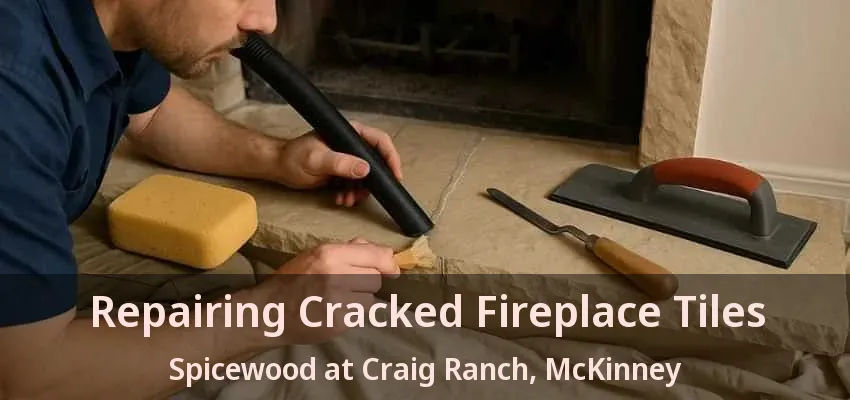 Repairing Cracked Fireplace Tiles Spicewood at Craig Ranch, McKinney - TX